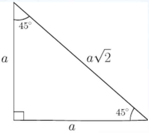 Visualizzazione di 45 45 90 Triangolo