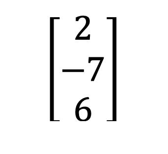 esempio di una matrice di colonne