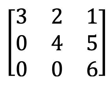 example of an upper triangular matrix